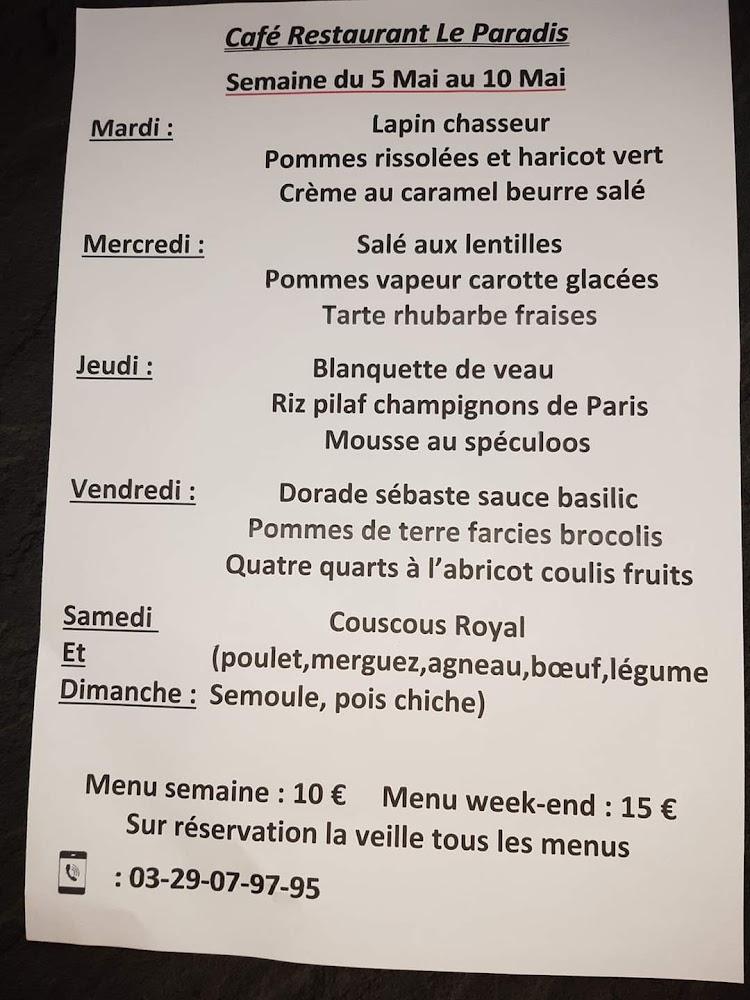 Le Paradis - Menu Image 2