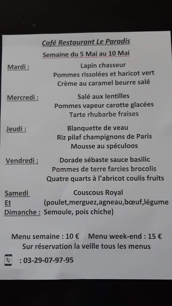 Le Paradis - Menu Image 3